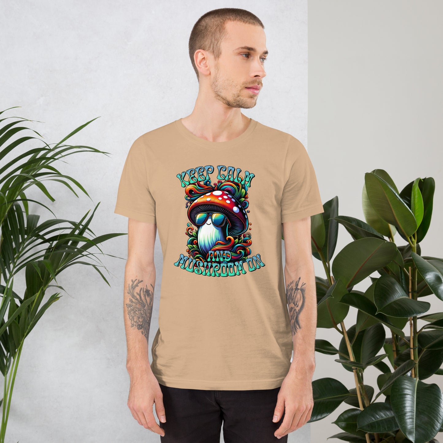 Keep Calm and Mushroom On Unisex T-Shirt